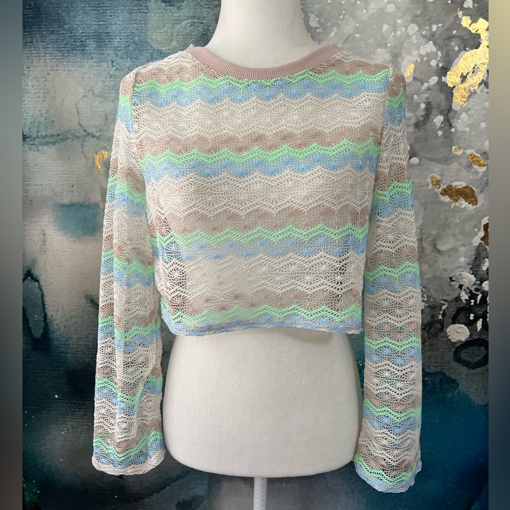 Sweet Minty Crocheted Top
